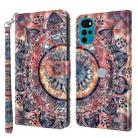 For Motorola Moto G22 3D Painted Leather Phone Case(Color Mandala) - 1