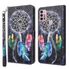 For Motorola Moto G10 / G20 / G30 3D Painted Leather Phone Case(Colorful Dreamcatcher) - 1