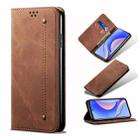 For Huawei nova Y90 4G/Enjoy 50 Pro Denim Texture Casual Style Horizontal Flip Leather Phone Case(Brown) - 1