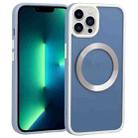 For iPhone 13 Pro Max Two-color Shield MagSafe TPU + PC Phone Case (Blue) - 1