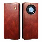 For Huawei nova Y90 4G/Enjoy 50 Pro Oil Wax Crazy Horse Texture Leather Phone Case(Brown) - 1