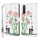 For Sony Xperia 5 II 3D Painted Leather Phone Case(Couple Rose) - 1