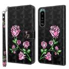 For Sony Xperia 5 III 3D Painted Leather Phone Case(Rose) - 1