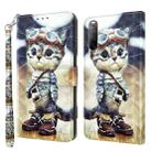 For Sony Xperia 10 II 3D Painted Leather Phone Case(Naughty Cat) - 1
