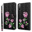 For Sony Xperia 10 II 3D Painted Leather Phone Case(Rose) - 1