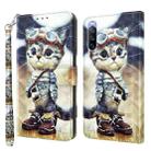 For Sony Xperia 10 III 3D Painted Leather Phone Case(Naughty Cat) - 1