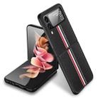 For Samsung Galaxy Z Flip4 Twill PC+ TPU Shockproof Phone Case(Black) - 1