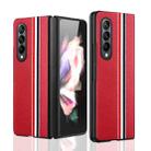 For Samsung Galaxy Z Fold4 Twill PC+ TPU Shockproof Phone Case(Red) - 1