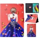 For Samsung Galaxy Tab S6 Lite Voltage Coloured Drawing Smart Leather Tablet Case(Back Girl) - 1