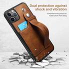 For iPhone 11 Pro Max Suteni 215 Wrist Strap PU Phone Case (Brown) - 2
