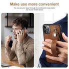 For iPhone 11 Pro Max Suteni 215 Wrist Strap PU Phone Case (Brown) - 5