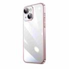 For iPhone 14 Plus Electroplating Airbag Shockproof PC Phone Case (Pink) - 1