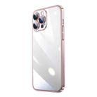 For iPhone 14 Pro Max Electroplating Airbag Shockproof PC Phone Case (Pink) - 1