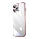 For iPhone 13 Pro Electroplating Airbag Shockproof PC Phone Case (Pink) - 1