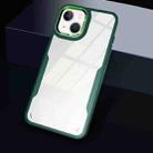 For iPhone 14 Plus Transparent Acrylic + TPU Phone Case (Green) - 1