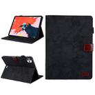 For iPad Pro 11 (2020) & (2018) Marble Style Cloth Texture Tablet PC Protective Leather Case with Bracket & Card Slot & Photo Holder(Black) - 1