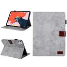 For iPad Pro 11 (2020) & (2018) Marble Style Cloth Texture Tablet PC Protective Leather Case with Bracket & Card Slot & Photo Holder(Gray) - 1