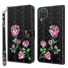 For Samsung Galaxy A12 5G 3D Painted Leather Phone Case(Rose) - 1