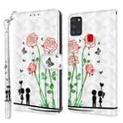 For Samsung Galaxy A21s 3D Painted Leather Phone Case(Couple Rose) - 1