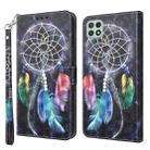 For Samsung Galaxy A22 5G 3D Painted Leather Phone Case(Colorful Dreamcatcher) - 1