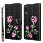 For Samsung Galaxy A30s / A50s / A50 3D Painted Leather Phone Case(Rose) - 1