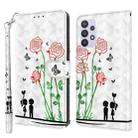 For Samsung Galaxy A32 5G 3D Painted Leather Phone Case(Couple Rose) - 1