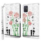 For Samsung Galaxy A71 4G 3D Painted Leather Phone Case(Couple Rose) - 1