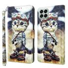 For Samsung Galaxy M33 3D Painted Leather Phone Case(Naughty Cat) - 1