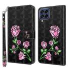 For Samsung Galaxy M53 3D Painted Leather Phone Case(Rose) - 1