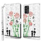 For Samsung Galaxy A13 5G / 4G 3D Painted Leather Phone Case(Couple Rose) - 1