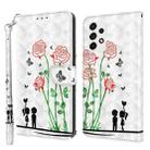 For Samsung Galaxy A52 5G / A52s 3D Painted Leather Phone Case(Couple Rose) - 1