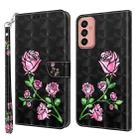 For Samsung Galaxy M13 4G / A23 / M23 5G 3D Painted Leather Phone Case(Rose) - 1