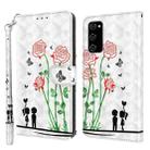 For Samsung Galaxy S20 FE 3D Painted Leather Phone Case(Couple Rose) - 1