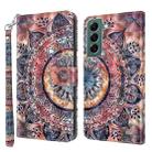 For Samsung Galaxy S22 5G 3D Painted Leather Phone Case(Colorful Mandala) - 1