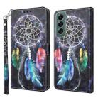 For Samsung Galaxy S22+ 5G 3D Painted Leather Phone Case(Colorful Dreamcatcher) - 1