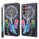 For Samsung Galaxy S22 Ultra 5G 3D Painted Leather Phone Case(Colorful Dreamcatcher) - 1
