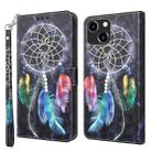 For iPhone 13 3D Painted Leather Phone Case(Colorful Dreamcatcher) - 1
