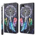 For iPhone SE 2022 / SE 2020 / 8 / 7 3D Painted Leather Phone Case(Colorful Dreamcatcher) - 1