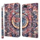 For iPhone SE 2022 / SE 2020 / 8 / 7 3D Painted Leather Phone Case(Colorful Mandala) - 1