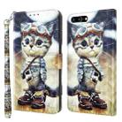 3D Painted Leather Phone Case For iPhone 8 Plus / 7 Plus(Naughty Cat) - 1