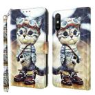 For Xiaomi Redmi 9A 3D Painted Leather Phone Case(Naughty Cat) - 1