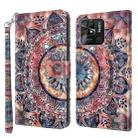 For Xiaomi Redmi 10C Global 3D Painted Leather Phone Case(Colorful Mandala) - 1