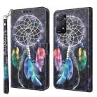 For Xiaomi Redmi Note 11 5G / 4G Global 3D Painted Leather Phone Case(Colorful Dreamcatcher) - 1