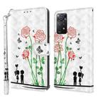 For Xiaomi Redmi Note 11 5G / 4G Global 3D Painted Leather Phone Case(Couple Rose) - 1