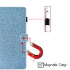 Glitter Left and Right Flat Leather Case with Pen Cover & Card Slot & Buckle Anti-skid Strip and Bracket(Blue) - 4