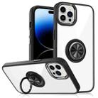 For iPhone 14 Pro Max Ring Holder TPU Acrylic Phone Case (Black) - 1
