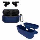 For ZTE Live Buds Pure Color Bluetooth Earphone Silicone Protective Case(Dark Blue) - 1