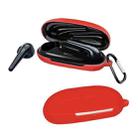 For 1MORE ESS3001T Pure Color Bluetooth Earphone Silicone Protective Case(Red) - 1
