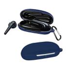 For 1MORE ESS3001T Pure Color Bluetooth Earphone Silicone Protective Case(Dark Blue) - 1