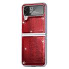 For Samsung Galaxy Z Flip4 Laser Skin PC Phone Case (Red) - 1